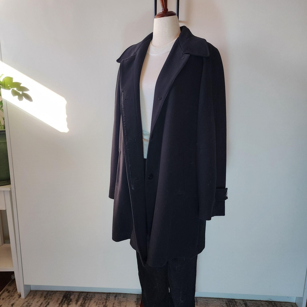 Kristen Blake Vintage Black Hidden Button Coat Womens 1X Professional Jacket